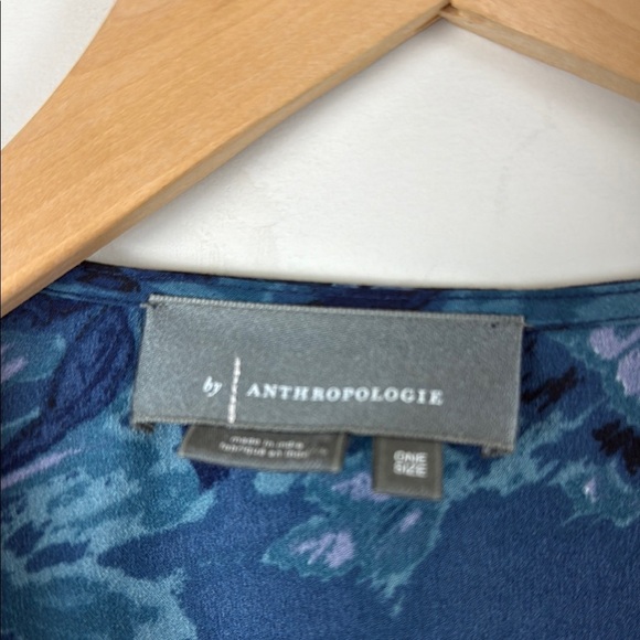 Anthropologie Floral Kimono Jacket in Blue and Pink One Size *No Belt - Picture 3 of 7